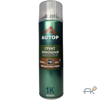 Аэрозоль AUTOP (N16) Грунт эпоксидный толстослойный серый 650мл